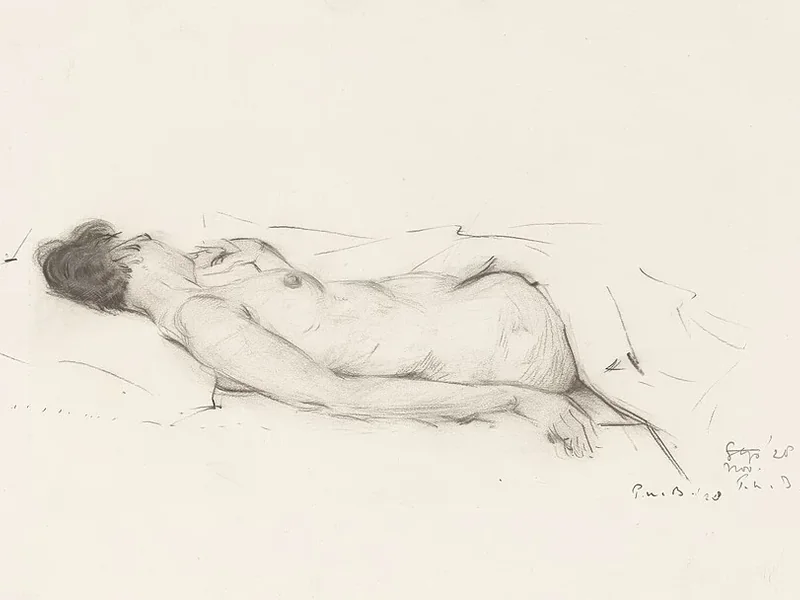 1879-Pieter Willem van Baarsel - Nudo sdraiato